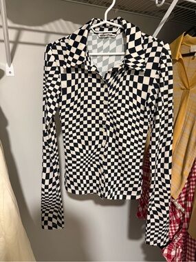 TheOpen product(open YY) Checkered Button-up shirt